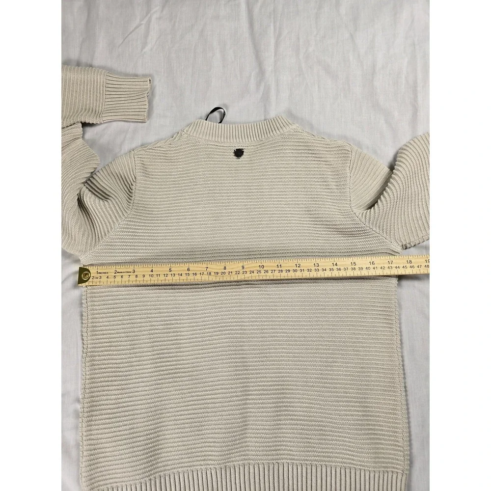 Kuhl Sweater Mens XS Beige 100% Organic Cotton Knit Crewneck Pullover Casual